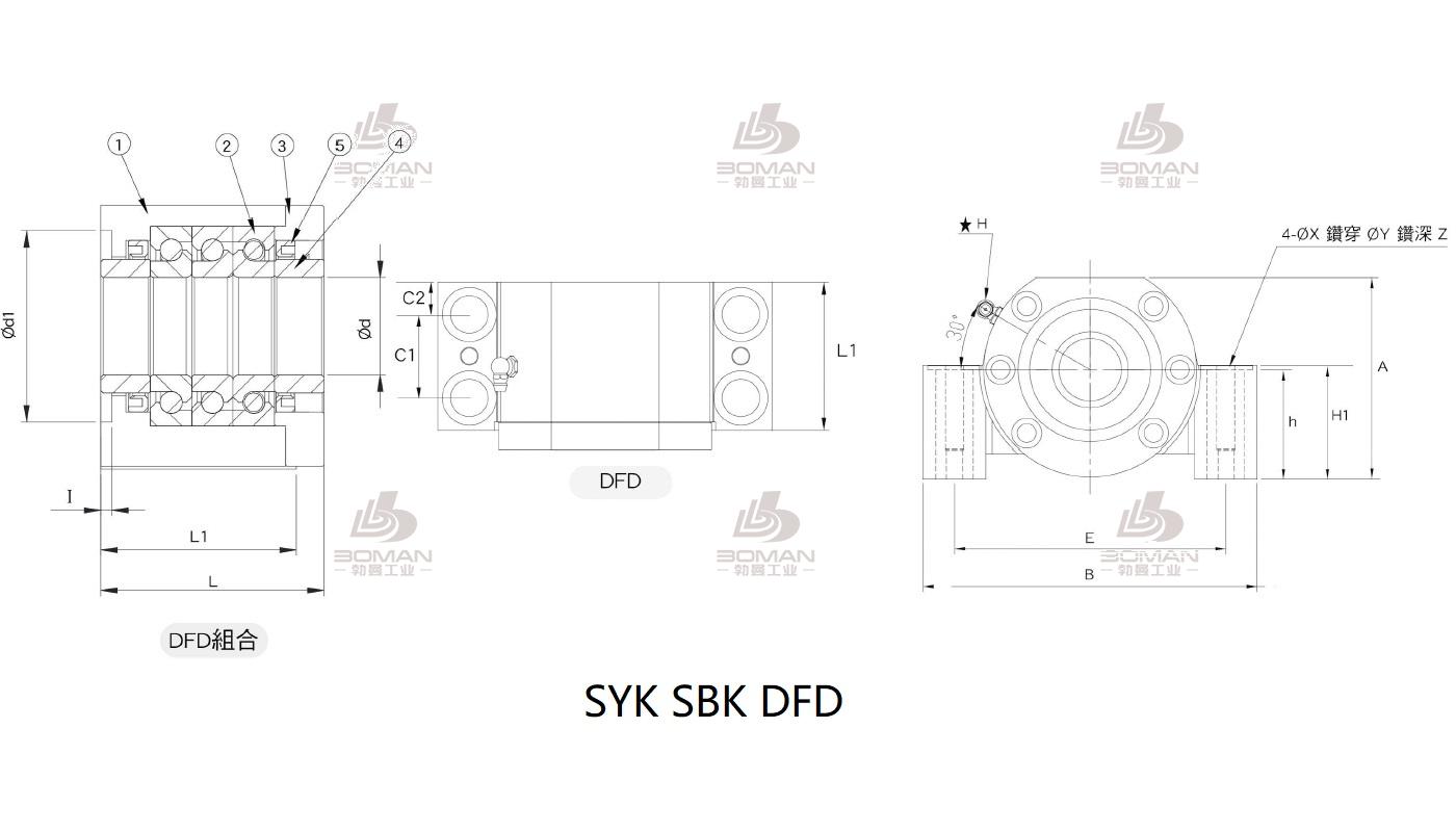 SYK LK15 syk丝杆固定端和支撑端